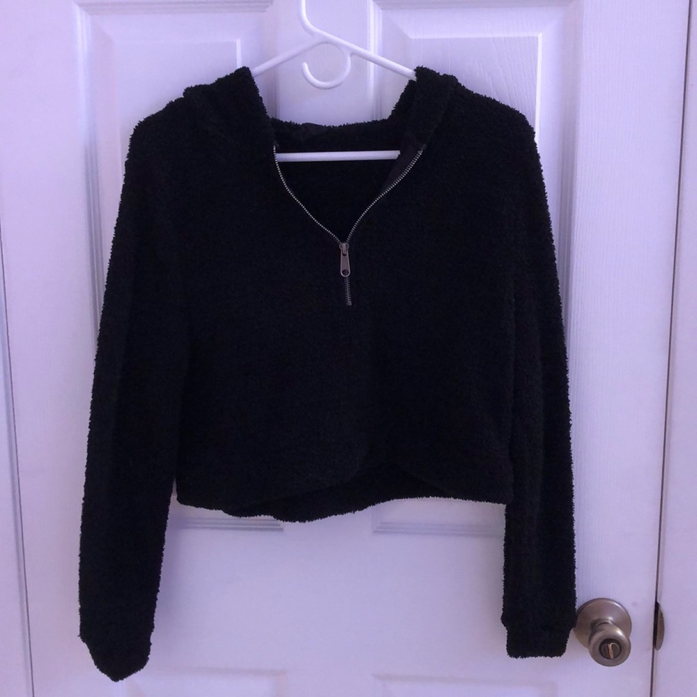Out from under OU cropped hooded sweater
